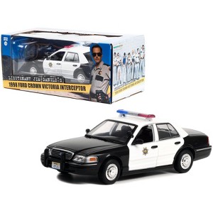 1998 Ford Crown Victoria Police Interceptor Black and White Reno 911 (2003-2009)" TV Series 1/24 Diecast Model Car by Greenlight - 1 of 3