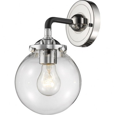 Innovations Lighting 1 - Light Sconce in  Black Polished Nickel