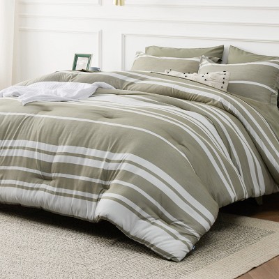 5/7 Pcs Bedding Set with Cationic Dyeing for Striking Double-Sided Contrast