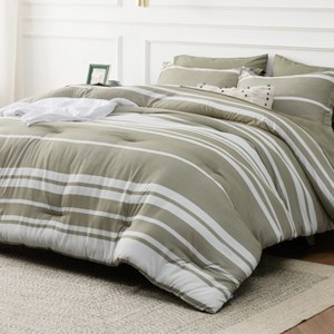 5/7 Pcs Bedding Set with Cationic Dyeing for Striking Double-Sided Contrast - 1 of 4