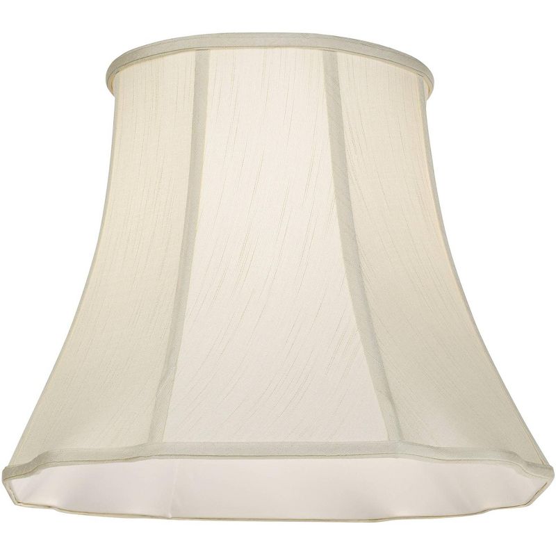 Imperial Shade Set of 2 Lamp Shades Cream Large 11" Top x 18" Bottom x 15" High Spider with Replacement Harp and Finial Fitting, 4 of 9