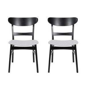 NicBex  Set of 2 Modern Retro Solid Wood Dining Chair,Upholstered Armless Chairs with Mid-Century Design for Kitchen,Living Room - 1 of 4
