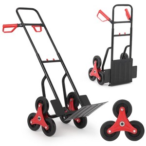 Stair Climbing Dolly, 330 Lbs Weight Capacity, Foldable Hand Truck with 6 Rubber Wheels - 1 of 4