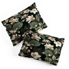 Deny Designs Twin/ Twin Extra Long Burcu Korkmazyurek Dark Garden Duvet Cover and Pillow Sham Black - 4 of 4