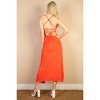Slickblue Women's Cami Strap Maxi Dress with Side Slit, Sleeveless Stretch Jersey, 4 Color Options, Size S-L - 2 of 4