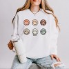 Simply Sage Market S.W.Smiley Leopard Smiley Face Stacked Lightweight Garment Dyed Sweatshirt - 2 of 4