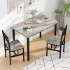 Hooseng 3-Piece Dining Room Table and Chairs Set for 2, Kitchen Table Set with 2 Chairs & MDF Broad Table for Small Space, Apartment - 2 of 4
