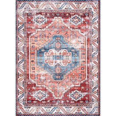 nuLOOM Marli SpinClean Machine Washable Stain-Resistant Area Rug