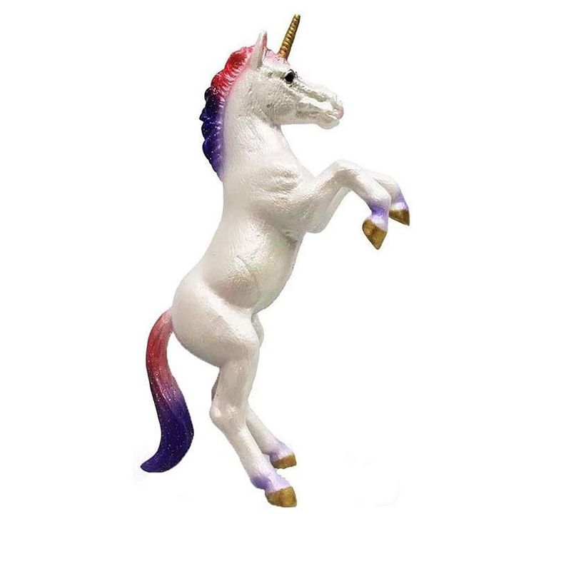 Breyer CollectA Unicorn Foal Rearing Rainbow 1:18 Scale Model Horse, 1 of 2