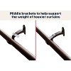 HLC.ME Wrap Around Darkening Adjustable Curtain Rod and Bracket Set for Heavier Drapes - Sturdy Pipe 1 in Diameter - 3 of 4