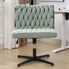 Armless Office Desk Chair No Wheels - 2 of 4