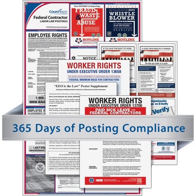 ComplyRight Federal Contractor Labor Law Poster Service Card English CRPS03