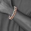 Black Bow Jewelry Men's Stainless Steel Orange and Black Rubber Bracelet - 8.75 Inch - 4 of 4