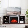 NicBex TV Stands for 75 inch TV,Modern Entertainment Center with Fireplace and Cabinets ,TV Console for Living Room, Bedroom, Home,Cherry - 2 of 4