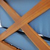 2pc Brava Outdoor Acacia Wood Left Arm Loveseat & Coffee Table with Cushion Teak/Blue - Christopher Knight Home: Rustic Charm, Modern Durability - 2 of 4