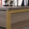 Engineered Wood L-Shaped H-Base Computer Desk with Drawers and Shelves - 3 of 4