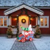 Gymax 6-foot Christmas Inflatable Featuring Santa on Car with Santa Claus Snowman and Christmas Tree Decorations - 2 of 4