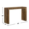 Solid Wood Rectangular Console Table with U-Shaped Design and Minimalist Lines - 3 of 4
