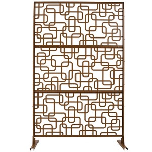 CAVINAS Matrix Metal Decorative Patio Screens, Outdoor & Indoor, Freestanding Decorative Privacy Screen for Deck Balcony Patio - 1 of 4