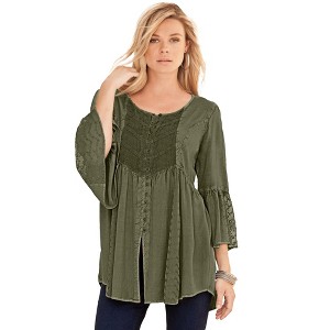 Roaman's Taylor Acid Wash Big Shirt - 1 of 4