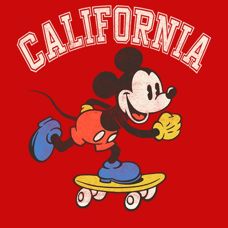 Boy's Disney Mickey Mouse California Skateboard T-Shirt, 2 of 5