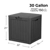Decksplore Deck Box, Outdoor Storage Box, Patio Gardening Tools, Water and UV Resistant for Patio, Garden, Lawn, - 4 of 4