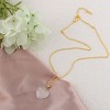 Natural Stone Heart Gemstone Healing Crystal Pendant Lucky Blessing Energy Necklace for Women Men - 2 of 4