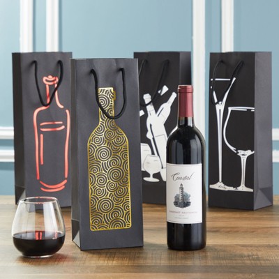 Wine Bottle Bag Decorating Drawstring Carrier Storage Gifting Multi Color 