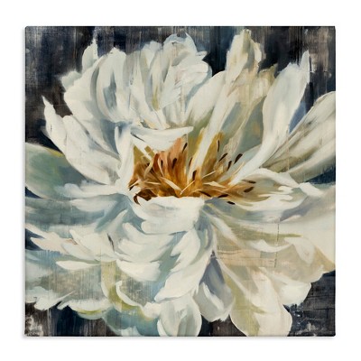 Stupell Industries Organic Blooming White Petals with Rustic Charm