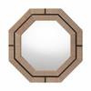 bali & pari Mirai Bohemian Woven Grasscloth Octagon Accent Mirror - 2 of 4