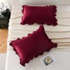 Velvet Ruffle Pillowcases – Luxurious Soft Velvet Pillow Covers with Elegant Fringe, Pocket Closure, Queen/King/Body Options - 2 of 4