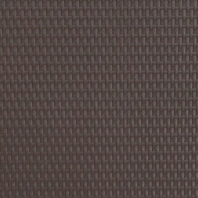 Petite Round Gray Metal Folding Table with Brown Plastic Top