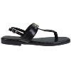 bebe Women's Thong Sandals - Flat Summer Sandals with Ankle Strap and Double B Logo - 2 of 4