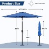 9FT Outdoor Patio Umbrella, Market/Table Umbrella with Push Button Tilt and Crank - 4 of 4