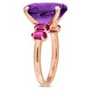 EVERLY JEWELRY | Rose Plated Sterling Silver 6 CT TGW Amethyst Rhodolite Fashion Ring - 2 of 4