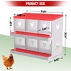 Nesting Boxes for Chickens, Metal Roll Out Laying Nest Box with Perch, Secure Lid Wall Mount or Free Standing - 3 of 4