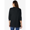 Woman Within Women's Plus Size Three-Quarter Sleeve Thermal Sweatshirt - 3 of 4