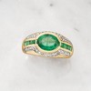 Ross-Simons 2.30 ct. t.w. Emerald and .20 ct. t.w. Diamond Ring in 14kt Yellow Gold - 4 of 4