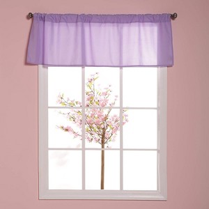 Everyday Kids Light Purple 60x15” Window Valance for Toddler & Baby Girls Bedrooms — Lavender Window Décor - 1 of 4