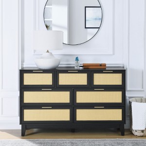 KTMBDW 3/5/7 Drawers Dresser for Bedroom, Wood Farmhouse Drawer Chest, Chest of Drawer, Tall Dresser with Organizer for Bedroom, Living Room - 1 of 4