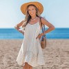 Women's Striped Spaghetti Strap Cover Up Dress with Criss-Cross Back - Cupshe - 2 of 4