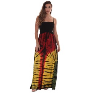 Riviera Sun Womens Maxi Dress  Smocked Adjustable Strap Long Sundress  Summer Dresses - 1 of 3