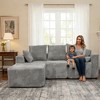 L-Shaped Modular Sectional Sofa Bed with Soft Plush Fabric, High-Density Sponge, Multiple Configurations, Soft Pillows, Wide Armrest - 4 of 4
