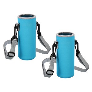 Unique Bargains Neoprene Portable Insulated Adjustable Strap Water Bottle 
Sling Bags 2 Pcs - 1 of 4
