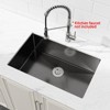 Cobbe Black 30" Undermount Workstation Kitchen Sink, Stainless Steel Modern Single Bowl Kitchen Sink - 4 of 4
