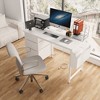 VYNXARIA 47.3" White Office Desk with 3 Drawers & Side Pocket - Versatile Study, Gaming, and Vanity Table - 2 of 4