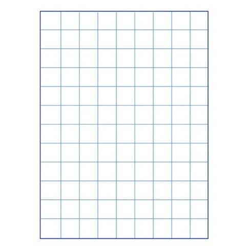 School Smart Graph Paper, 1 Inch Rule, 9 x 12 Inches, Manila, 500 Sheets