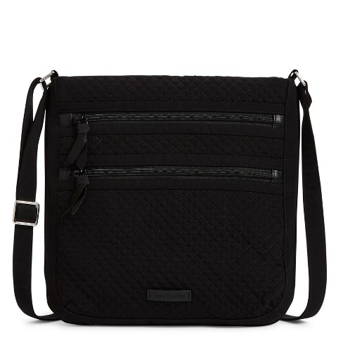 Herald Triple Zip Small Crossbody Bag for Women, Square Snapshot Camera  Side Shoulder Purse Handbag with Wide Strap (Black): Handbags