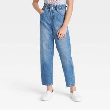 Girls' Relaxed Paperbag High-Rise Waist Jeans - Cat & Jack™