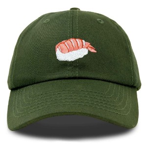 Dalix Shrimp Nigiri Embroidered Sushi Cotton Dad Hat Baseball Cap Adjustable Womens - 1 of 4